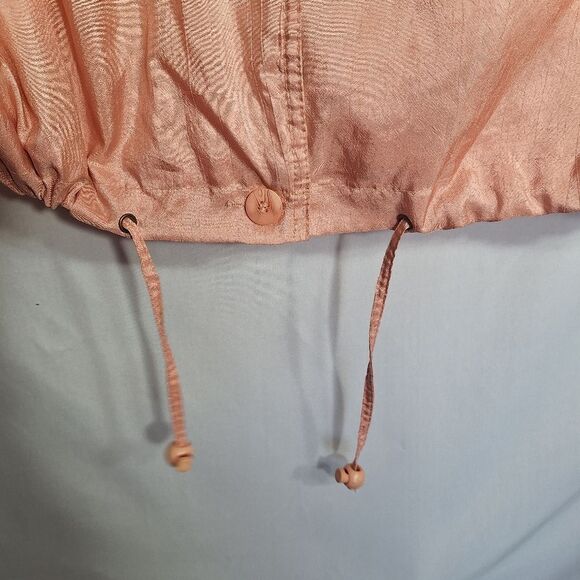 Vintage Cyclone Womens Short Trench Coat Peach Coastal Sporty Beachy Retro Large - Picture 8 of 16